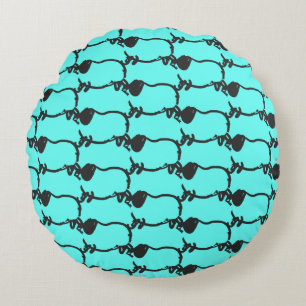 Humourous 5 Pig Year 2019 Choose Colour Round P Pillow