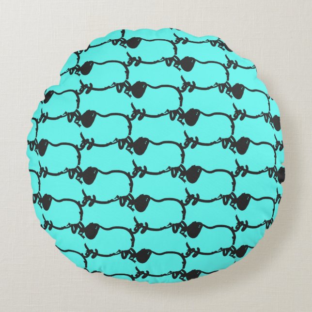 Humourous 5 Pig Year 2019 Choose Colour Round P Round Pillow (Front)