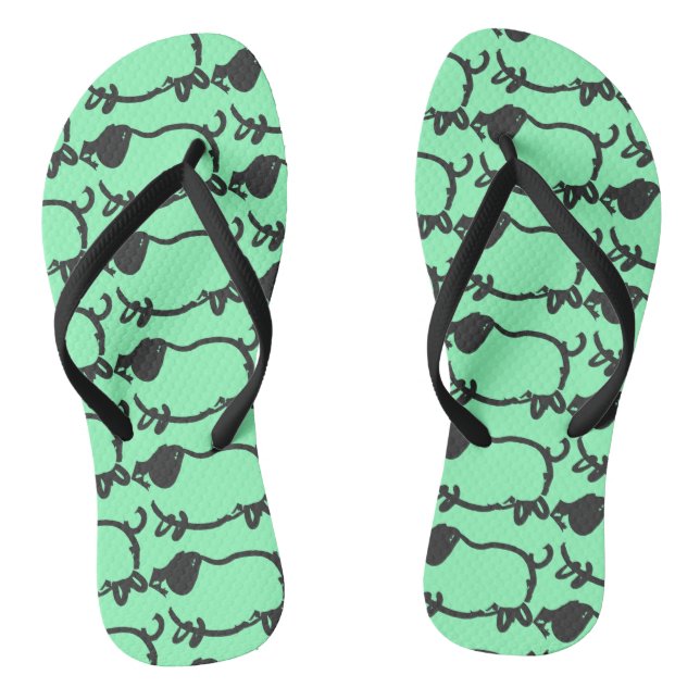 Humourous 5 Pig Year 2019 Choose Colour Woman FF Flip Flops (Footbed)