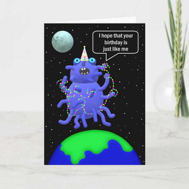 humourous alien 2 birthday card by Jo Images (Front)