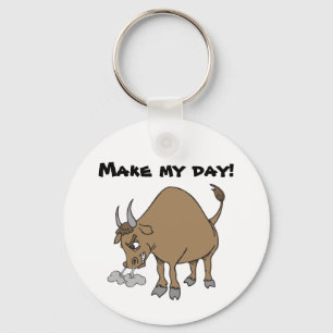 Humourous Angry Bull Keychain