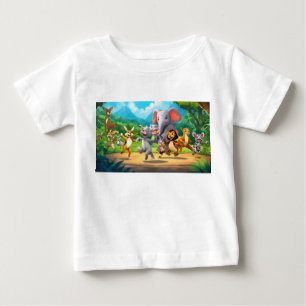 Humourous Animal Party Double-Sided T-Shirt