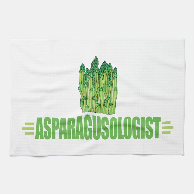 Humourous Asparagus Lover Kitchen Towel (Horizontal)