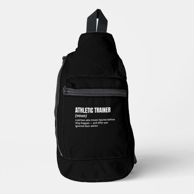 Humourous Athletic Trainer Meaning Sling Bag (Front)