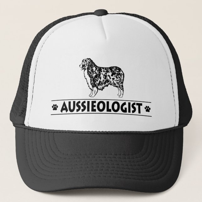 Humourous Australian Shepherd Trucker Hat (Front)