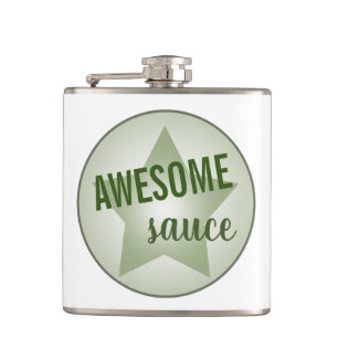 Humourous Awesome Sauce Specialty Pastel Star Hip Flask