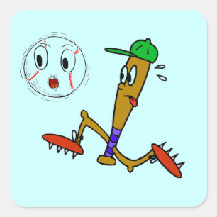 Humourous Baseball T-shirts and Gifts Square Sticker