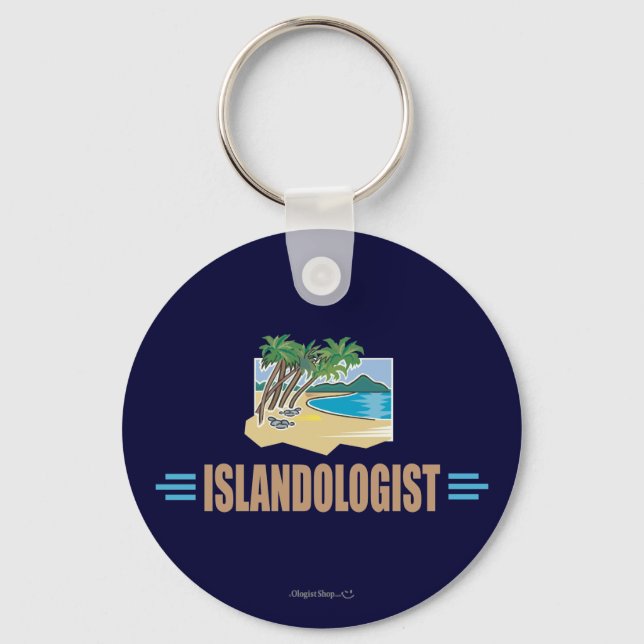 Humourous Beach Island Keychain (Front)