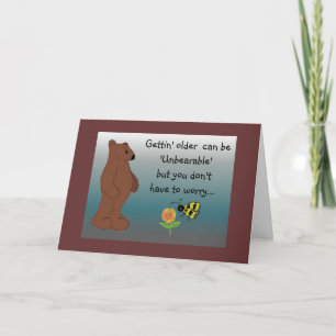 Humourous Bear Birthday Greeting Card