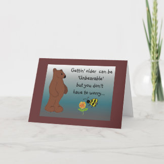 Humourous Bear Birthday Greeting Card