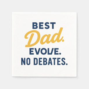 Humourous "BEST DAD EVER" Paper Napkin/Coaster Napkin
