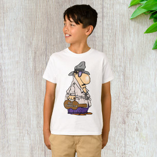 Humourous Bill Collector Character T-Shirt