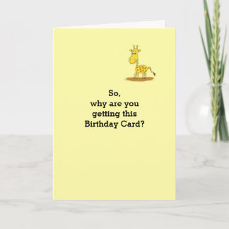 Humourous Birthday Card