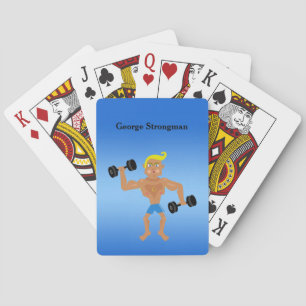 Humourous Bodybuilder style Male personalize Playing Cards