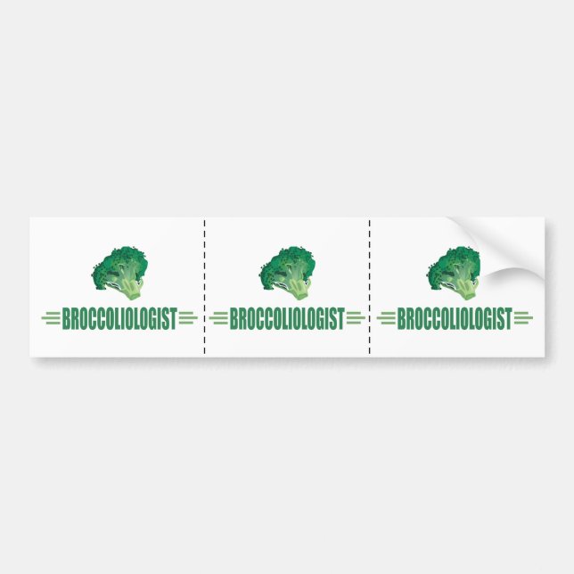 Humourous Broccoli Bumper Sticker (Front)