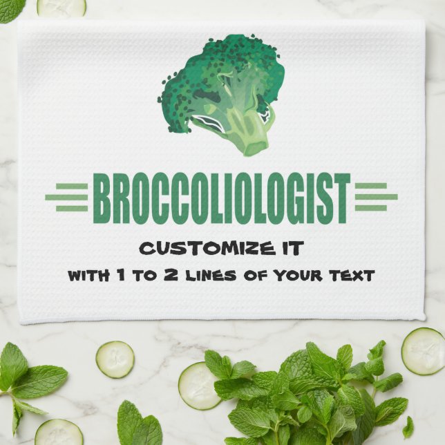 Humourous Broccoli Kitchen Towel (Folded)