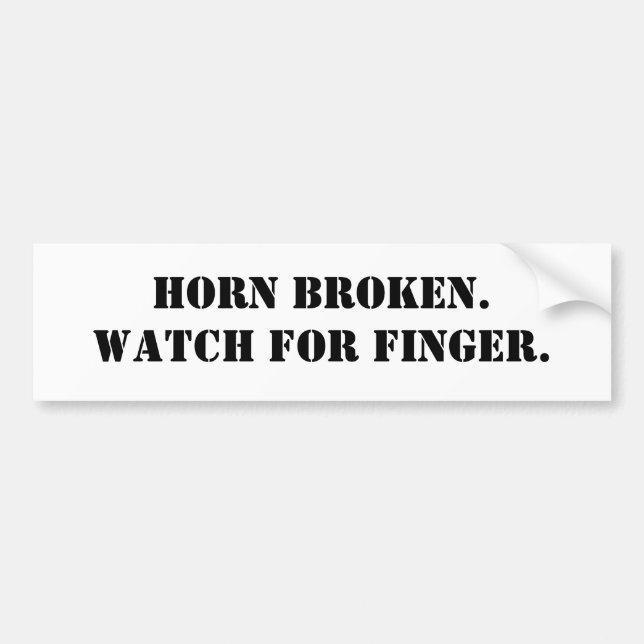 Humourous Bumper Sticker (Front)