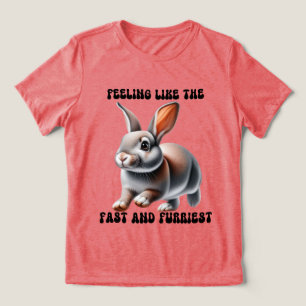 Humourous Bunny Rabbit Tri-Blend Shirt