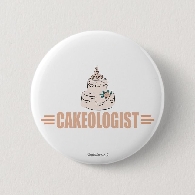 Humourous Cake Decorating 2 Inch Round Button (Front)
