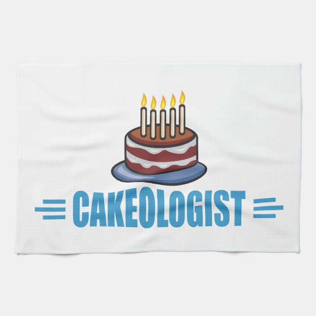 Humourous Cakeologist Baker's Kitchen Towel (Horizontal)
