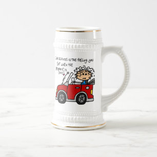 Humourous Car Sickness Beer Stein