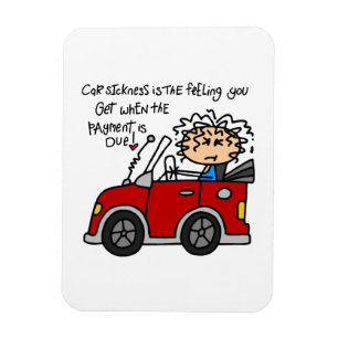 Humourous Car Sickness Magnet