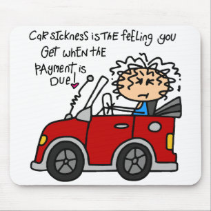 Humourous Car Sickness Mouse Pad
