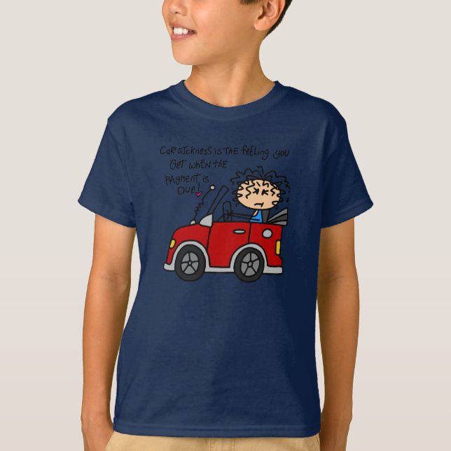 Humourous Car Sickness T-Shirt (Front)
