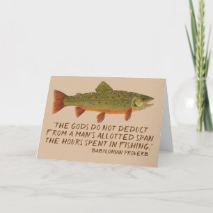 Humourous Card with a Brook Trout