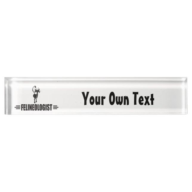 Humourous Cat Nameplate (Front)