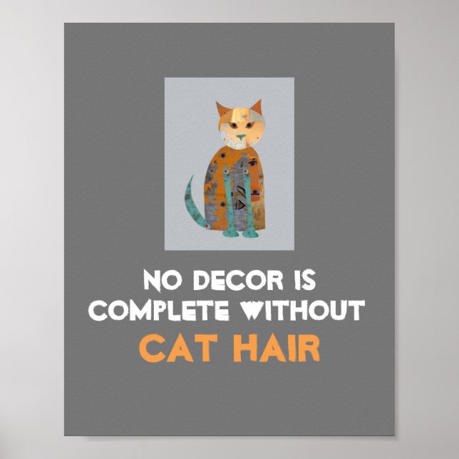humourous cat poster wall art with text (Front)