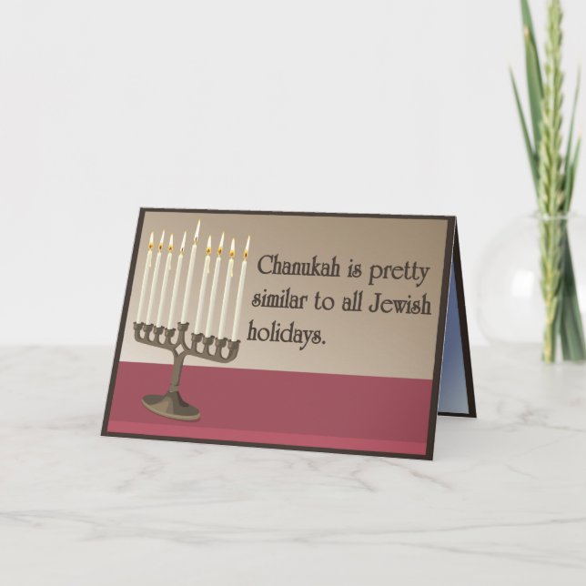 Humourous Chanukah Holiday Card (Front)