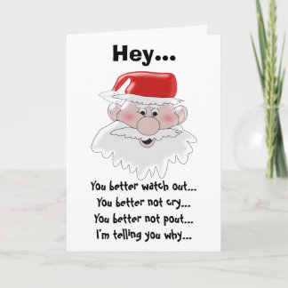 Humourous Christmas Card Santa Claus Design