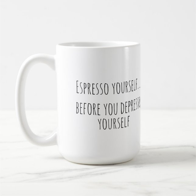 Humourous Coffee Pun Mug (Left)