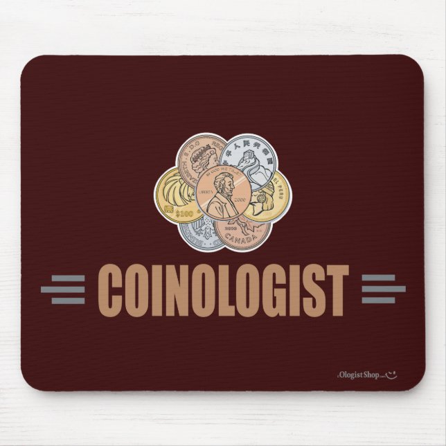 Humourous Coin Collector Mouse Pad (Front)