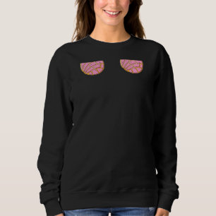 Humourous Conchas Bra Crispy Rolls Graphic Raglan Sweatshirt