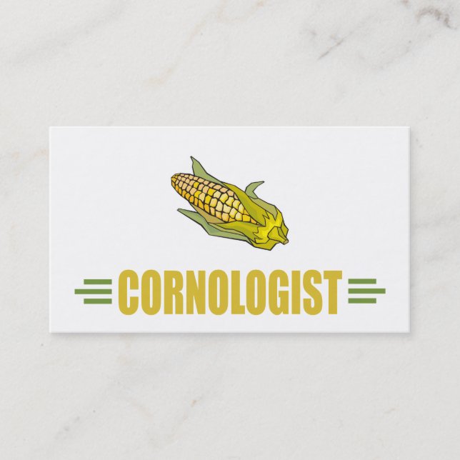 Humourous Corn Lover Business Card (Front)