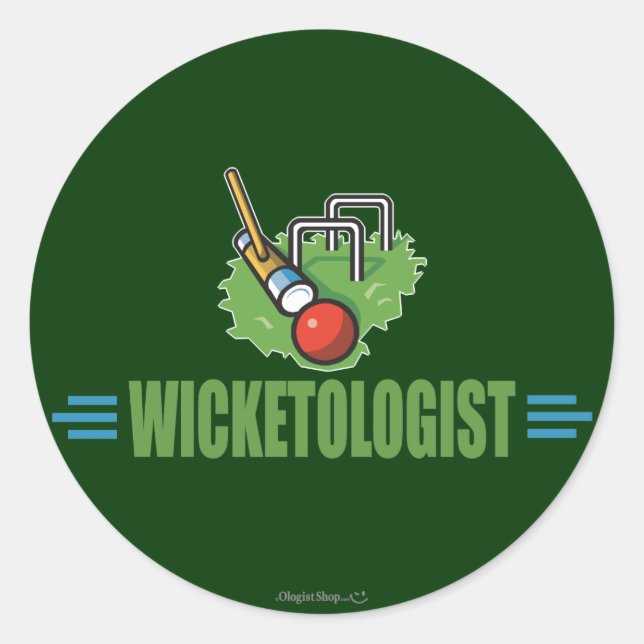 Humourous Croquet Classic Round Sticker (Front)