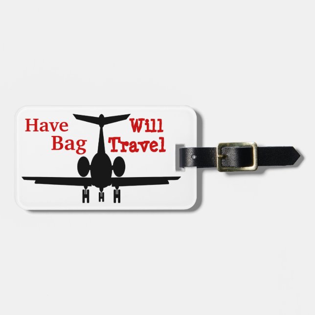 Humourous Customizable Airplane Luggage Tags (Front Horizontal)