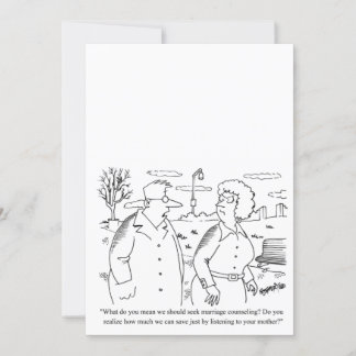 Humourous Customizable Cartoon Wedding Invitation