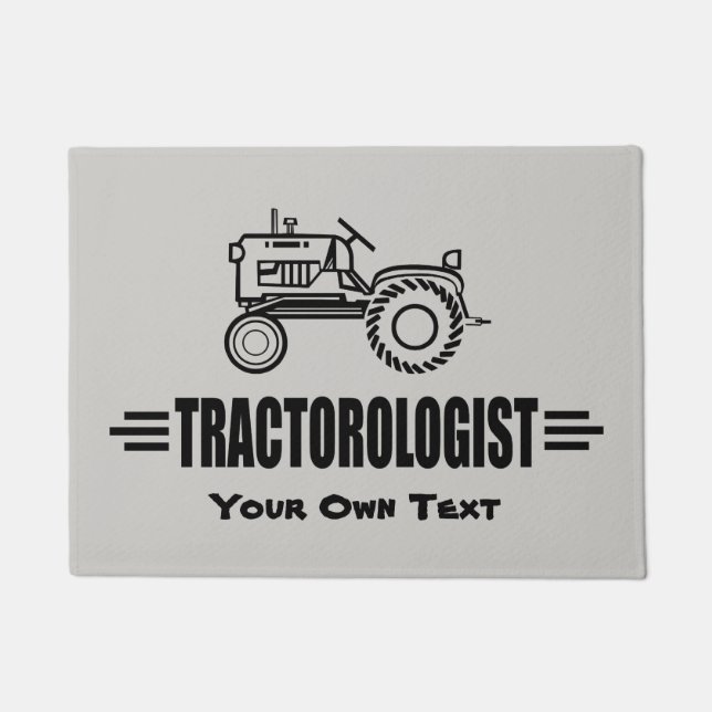 Humourous Customize It Tractor Doormat (Front)