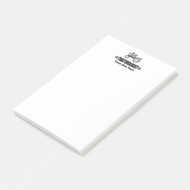 Humourous Customize It Tractor Post-it Notes (Angled)