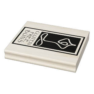 Humourous design stamp, "Gluten free Buns" Rubber Stamp