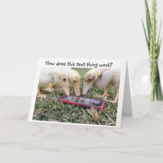 Humourous Duck Texting Greeting Card