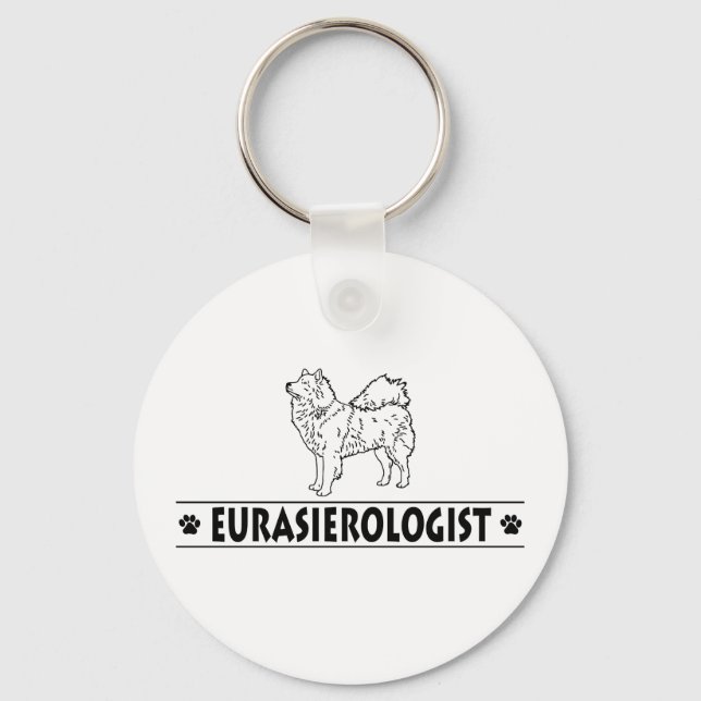 Humourous Eurasier Keychain (Front)