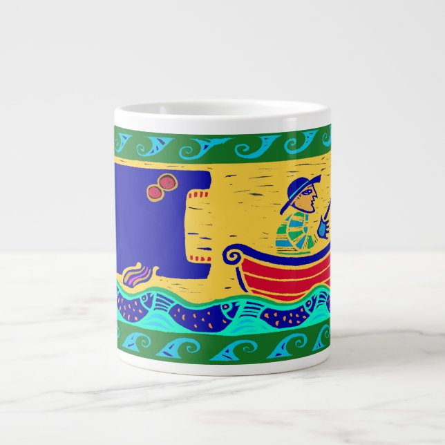 Humourous Fisherman Soup Mug (Front)