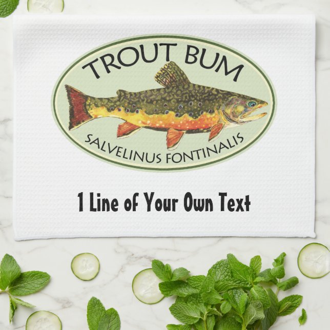 Humourous Fishing Kitchen Towel (Folded)