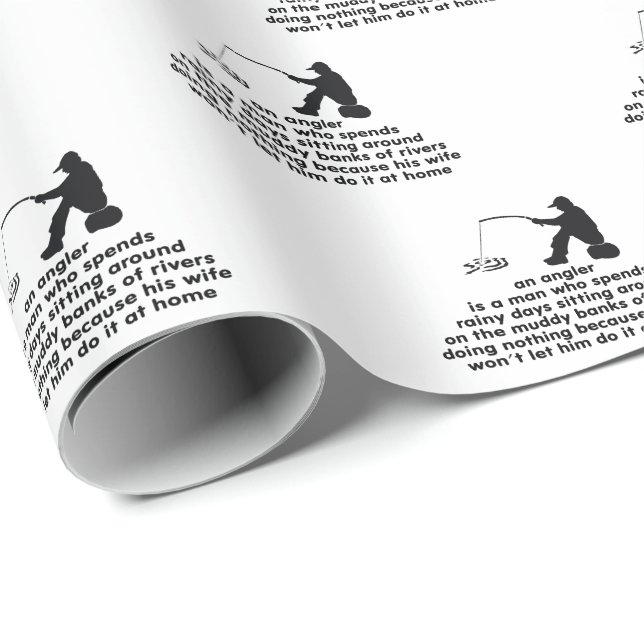 Humourous Fishing Wrapping Paper (Roll Corner)