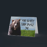 Humourous Funny Bear Animal Birthday Card<br><div class="desc">Humourous Funny Bear Animal Birthday Card</div>
