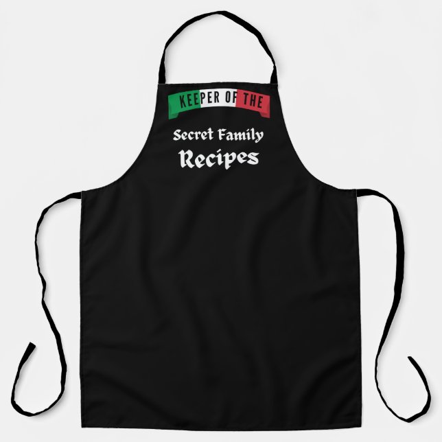 Humourous Funny Italian Family Cooking Apron (Front)